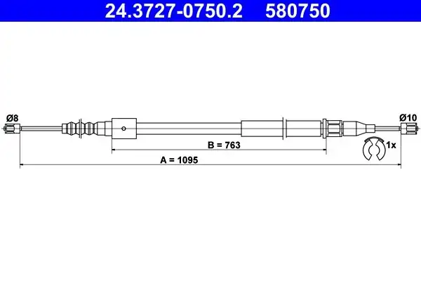 ATE 24 3727 0750 2 ATE El Fren Teli Opel Corsa C Kampanalı Fren Sol