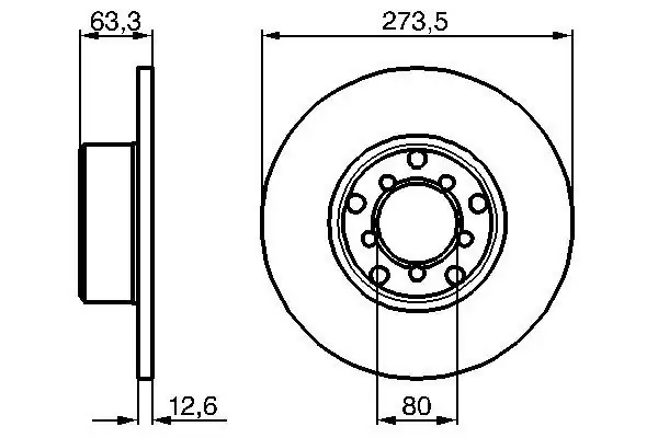 Bosch 0986478057 Fren Diski Ön Mercedes W115 80 Lik 2 Adet