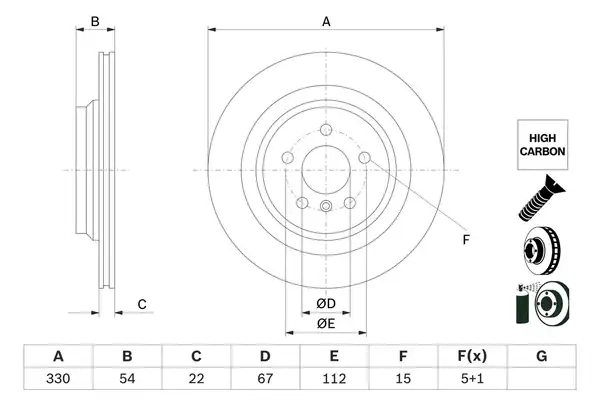 Bosch 0986479e97 Disk Arka Mercedes W166 C292 M Serisi 2 Adet