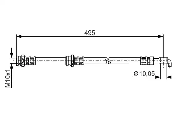 Bosch 1987476401 N43 Hortum Fren Arka Sol Nissan X-Trail 01