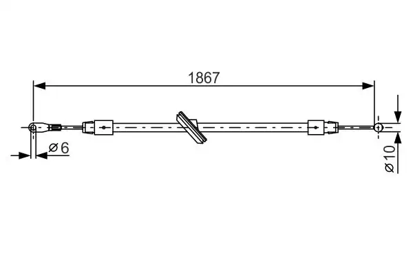 Bosch 1987482028 Ön El Fren Teli VW Crafter Mercedes Benz Sprinter W906 3665mm 06