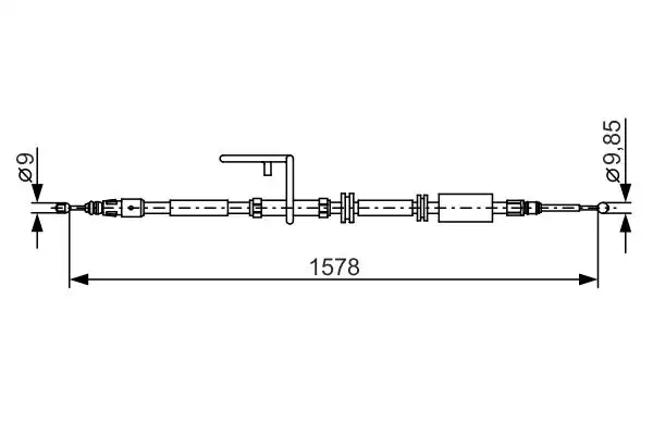 Bosch 1987482314 El Fren Teli Land Rover Freelander II 1578 mm
