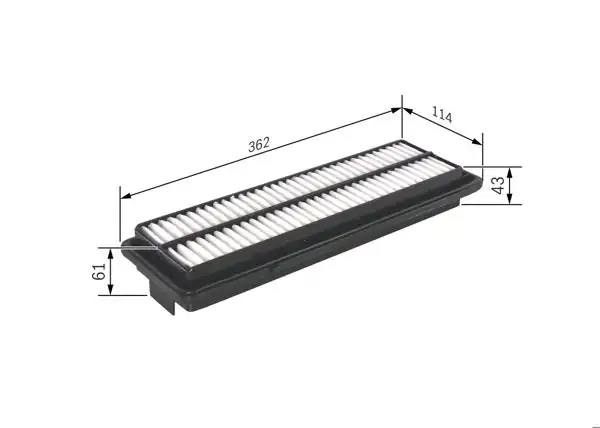 BOSCH F026400232 | Hava Filtresi Honda Accord VII 2.2 i-CTDI 04-08 Tourer 04-08