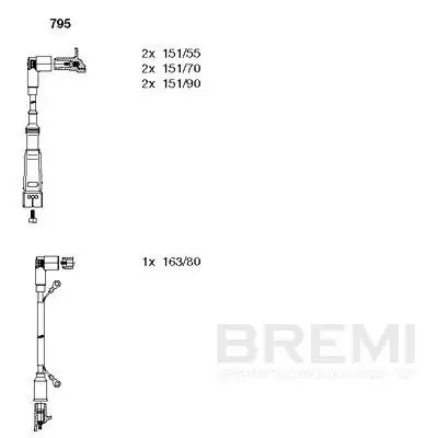 BREMI 795 | Buji Kablo Takımı 115 123 250 280