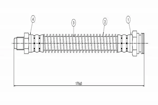 CAVO C800570C | Fren Hortumu Arka Peugeot 306 93 02