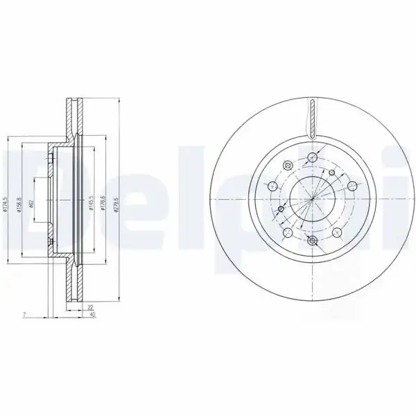 DELPHI BG4093C | Disk On Sedıcı Suzuki Sx4 Kaplamalı 1 Adet