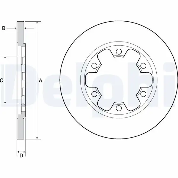 DELPHI BG4680C | Ford Transit  Fren Diski Arka  V363 DELPHİ Marka