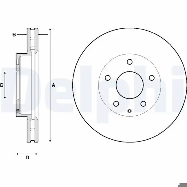 DELPHI BG4712C | Disk On 14-Ma.3-Cx-3 | Boyalı, Delikli