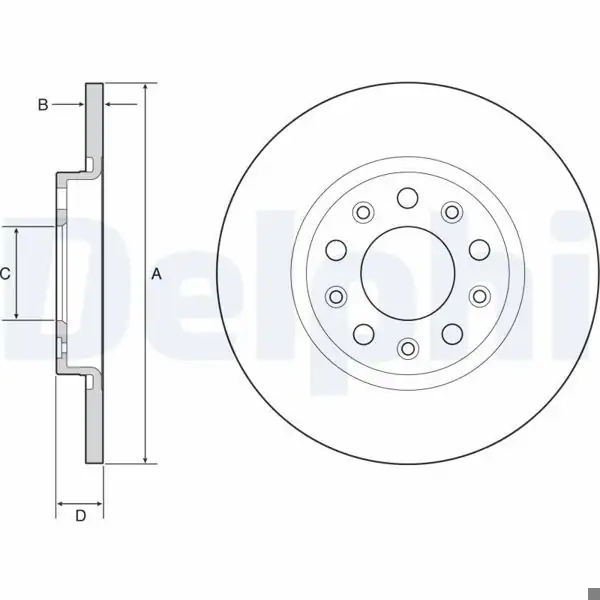 DELPHI BG4960C | Arka Fren Diski Jeep Cherokee (Kl) 2.0 Crd 14-