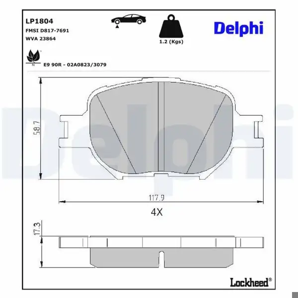 DELPHI LP1804 | Fren Balatası