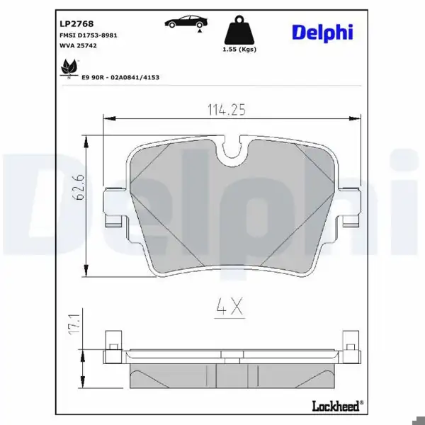DELPHI LP2768 | Fren Balatası