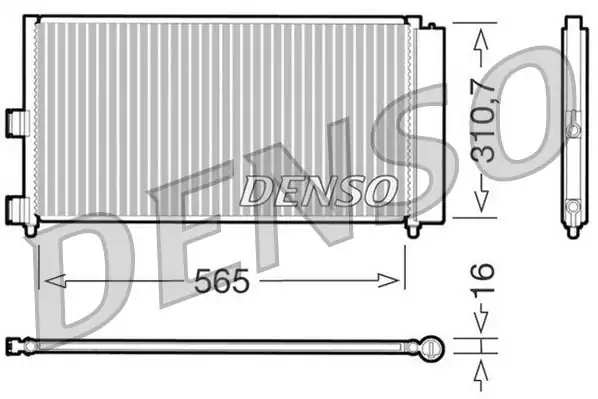 DENSO DCN09070 | Klima Radyatörü (Fiat Doblo 1.3 1.9 JTD 05-Punto-Idea 1.2 1.4 1.3 JTD 03 -) -