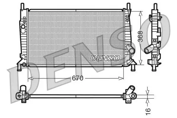 DENSO DRM10075 | Su Radyatörü Focus / C-Max / Mazda 3 (Bk) 03-08 1.6