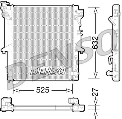 DENSO DRM45035 | Su Radyatörü Mitsubishi: L200 Cr 06-14 2.5 Dı-D 26mm Otomatik Şanzıman
