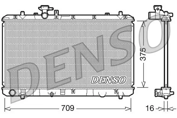 DENSO DRM47023 | Motor Su Radyatörü Suzuki Sx4 1.5 1.6 4Wd 2006-/ Manuel Vites