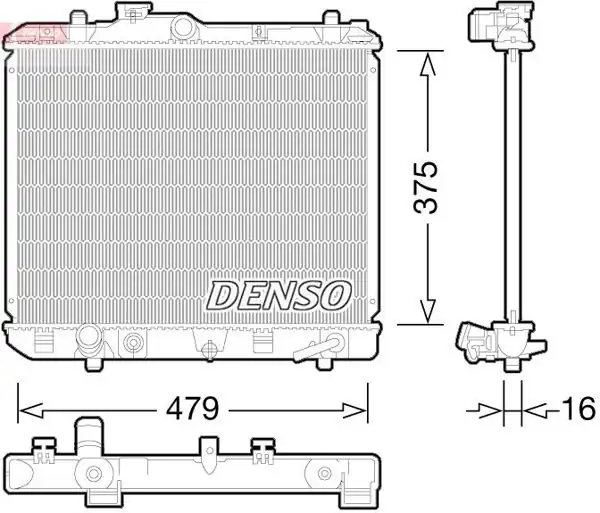 DENSO DRM47028 | Su Radyatörü Suzuki Splash 1.2 Vvt 08-479×375X16