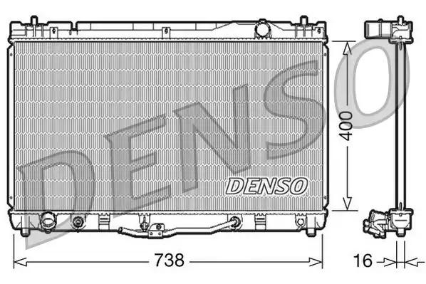 Denso Drm50043 Su Radyatörü Toyota Camry Sedan V3 400 738x16 01 06