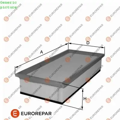 EUROREPAR 1680342080 | Hava Filtresi Fiat Doblo Fiorino Idea Linea Panda Punto Albea Ka Musa 1.2/1.4 1.4 16V
