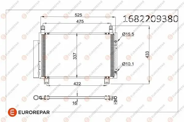EUROREPAR 1682209380 | Psa / Erp Klima Radyatörü Subaru Trezıa Toyota Yaris Urban Verso S