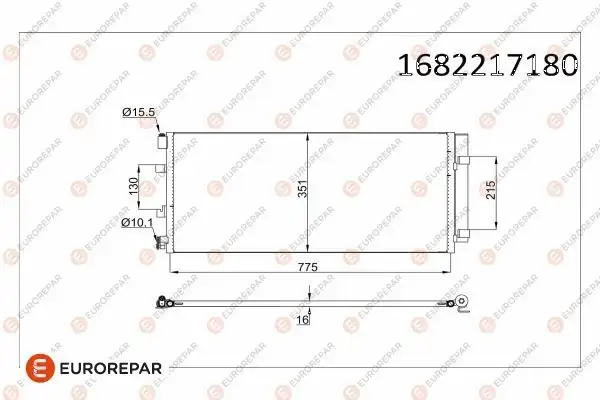 Eurorepar 1682217180 Psa Erp Klima Rad. Movano B X62 Nissan Nv400 X62 X62b Renault Master III
