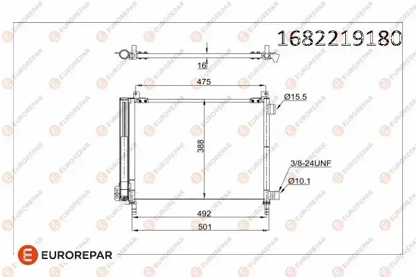 Eurorepar 1682219180 Psa Erp Klima Radyatörü Nissan Micra IV K13k 1571158