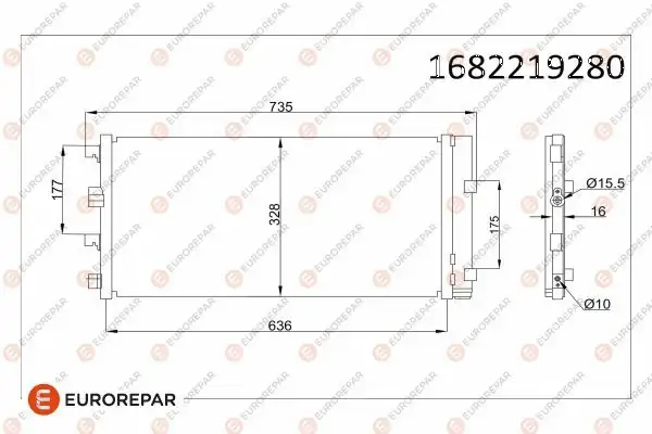 Eurorepar 1682219280 Klima Radyatörü Dacia Duster Hs_ Suv 10