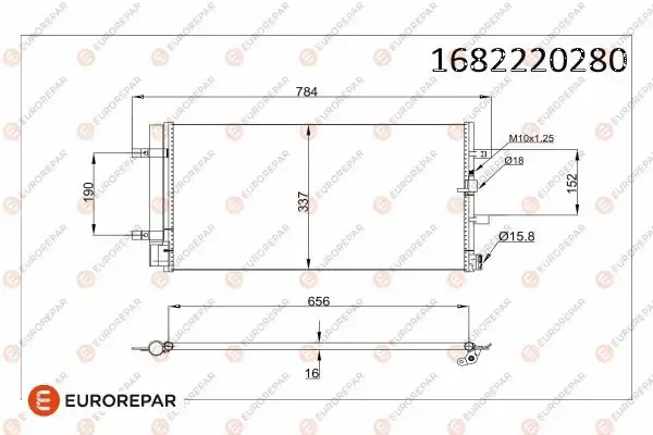 Eurorepar 1682220280 Klima Radyatörü Audi A4 A5 A6 A7 Q5 08 15