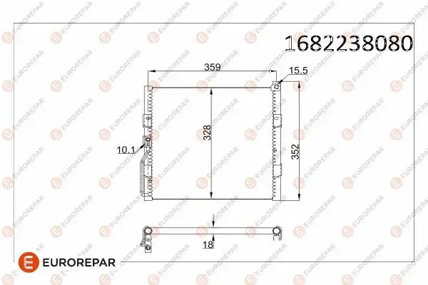 Eurorepar 1682238080 Klima Radyatörü Honda Civic VI V Crx III 97 00