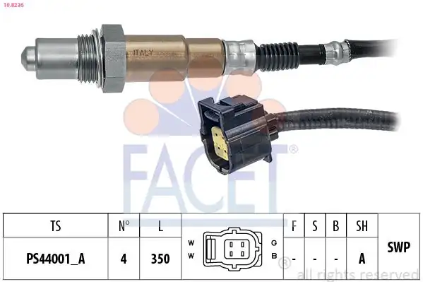 FACET 10.8236 | Oksijen Sensörü Grand Voyager V (Rt) 3.3 3.8 Avenger 2.0 2.4 Compass (Mk49) 2.0 CRDI 2.4 Patriot 2.4