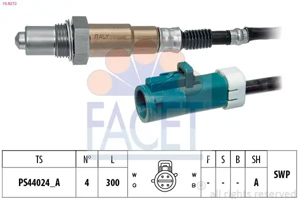 FACET 10-8272 | Oksijen Sensörü Focus III 11 C Max 10 Mondeo 07 14 S Max 11 14 1 6 Ecoobost Uzunluk 698mm