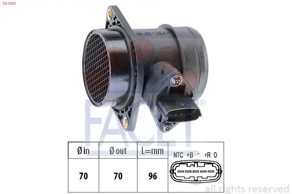 FACET 101031 | Hava Debimetresi Fiat Stilo 1 9 JTD 03