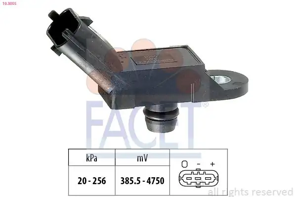 FACET 103055 | Turbo Basınç Sensörü Fiat Doblo 1.9 JTD, Combo 1.3 JTD