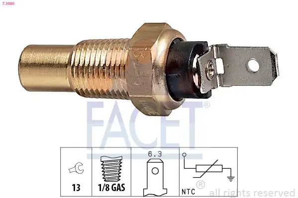 FACET 7.3080 | Hararet Müşürü Accent 94 > 00 Kia Besta Mazda E2200 95 > Pregıo 04 > Frontera B 3.2 V6