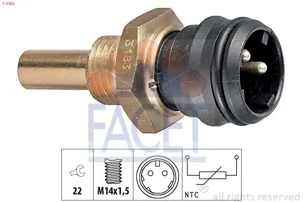 FACET 73183 | Sıcaklık Sensörü Mercedes W202 C W124 E W140 S W463 G Sprinte