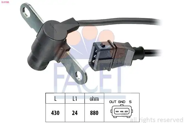 FACET 9-0198 | Volant Sensörü F9q 1 9dci Megane Laguna