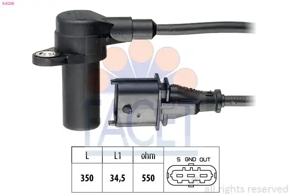 FACET 9-0236 | Krank Devir Sensörü Opel Vectra B Astra G Zafira 1 8 16v X16xel X18xe1