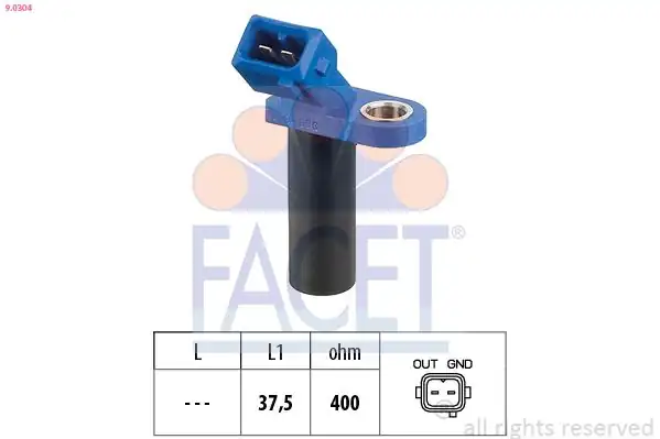 FACET 9.0304 | Motor Devir Sensörü Ducato II Ducato 06 > 2.2 JTD / Boxer 06 > 2.2 HDI / Jumper III / Transit V184 Tt
