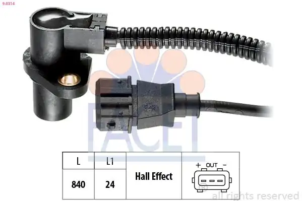 FACET 9-0314 | Krank Devir Sensörü Opel Vectra B X20xev 1087018