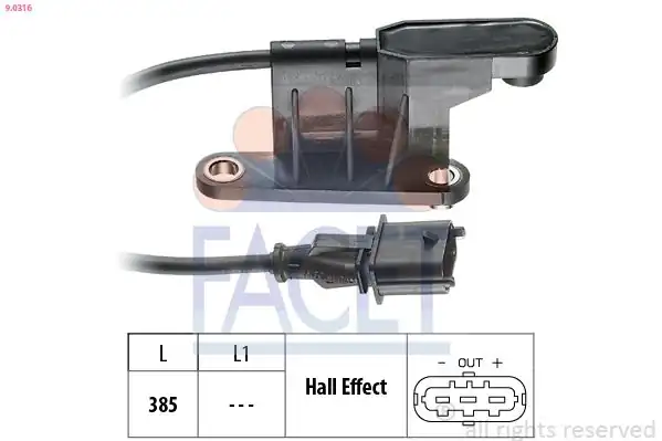 FACET 9-0316 | Sensör Eksantrik Opel Astra G Corsa C Vectra B C Z14xe Z16xe
