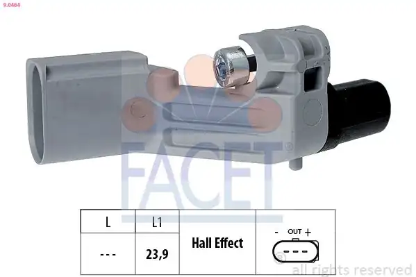 FACET 9.0464 | Sensör Krank Devir VW Caddyııı,Crf,Golf V 03-