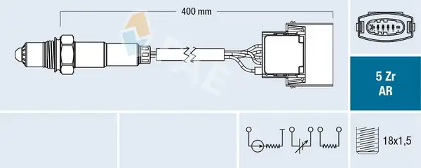 FAE 75016 | Oksijen Sensörü Opel Vectra C Z22yh Konum1