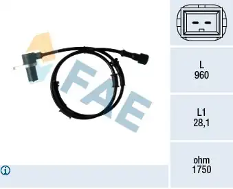 FAE 78350 | Ön ABS Sensörü Volvo S40 İ 644 V40 645 95 04