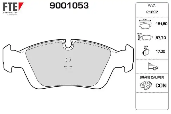 FTE 9001053 | Fren Balatası Ön BMW E46 E36 91-05