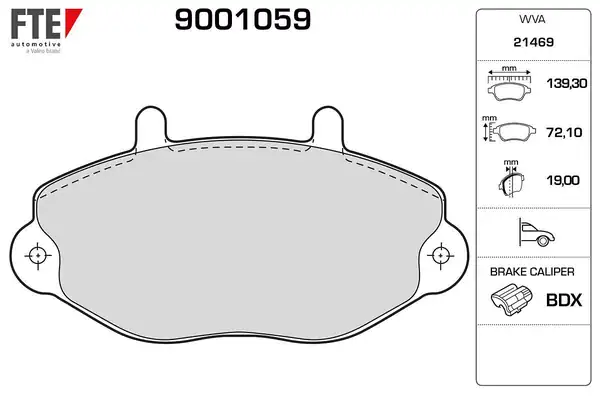FTE 9001059 | Ön Fren Balatası Transit T15 93 00 966016