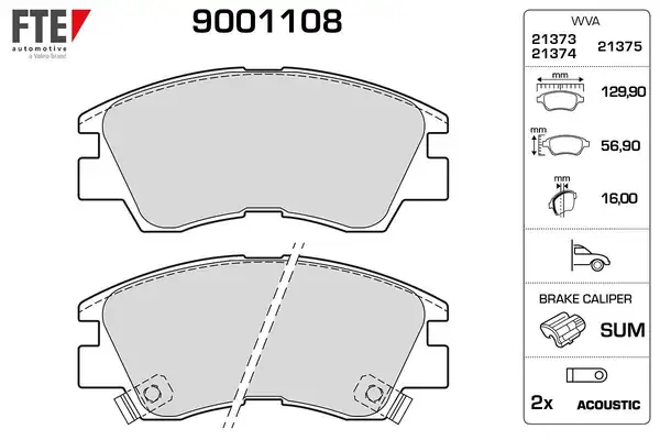 FTE 9001108 | Ön Fren Balatası L300 1990 2008 L200 1986 1997 964991