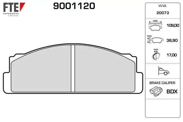 FTE 9001120 | Ön Fren Balatası M124 M131