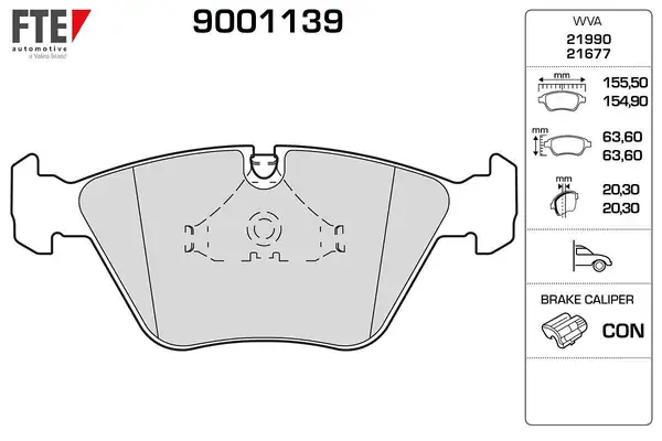 FTE 9001139 | Fren Balatası Ön BMW E39 95 > 03