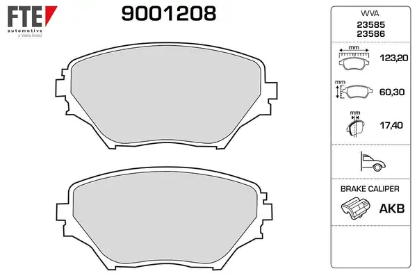 FTE 9001208 | Ön Fren Balatası Rav4 00 05 964048