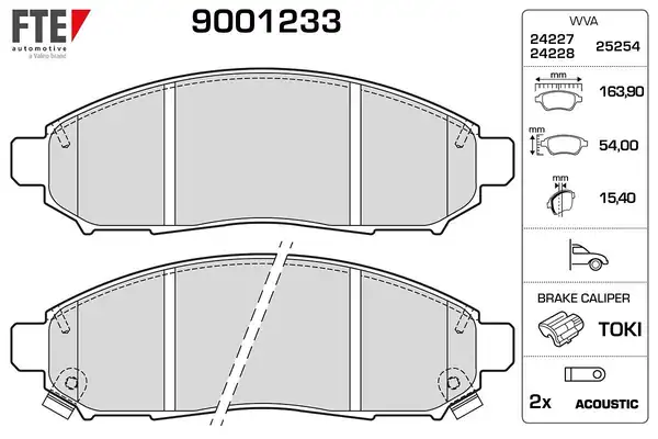 FTE 9001233 | Ön Fren Balatası Nissan Navara 04 10 Patfınder 05 11 17 Jant