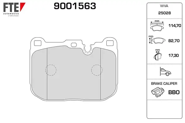 FTE 9001563 | Fren Balatası Ön Bmw F20 F21 F30 F31 F34 F36 1570334